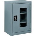 Global Equipment Clear View Wall Storage Cabinet Assembled 18"W x 12"D x 26"H Gray 269875CV-GY